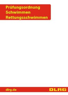 Prüfungsordnung Schwimmen/Rettungsschwimmen