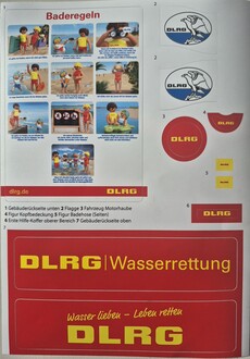 DLRG  Stickerbogen für Playmobil Rettungsturm 