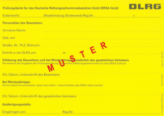 Prüfungskarte DRSA - Gold