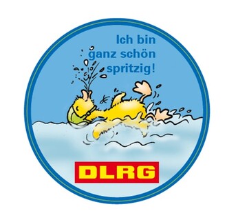 Aufkleber Ente -Ich bin ganz schön spritzig-