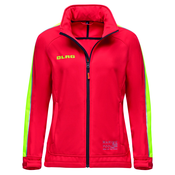 DLRG Softshell Jacke rot/gelb Marinepool -DAMEN-