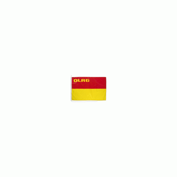 Flagge rot/gelb mit DLRG Wortmarke - 120 x 80 cm
