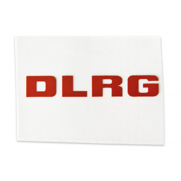 Aufkleber DLRG rückstrahlend, rot, 12,5 x2 cm