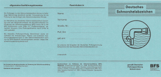 Deutsches Schnorchelabzeichen - Pass -