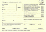 Prüfungskarte für Lehrschein der DLRG
