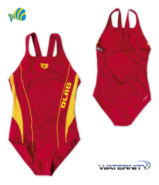 Schwimmanzug DLRG Swim Pro rot/gelb Jugendmodell