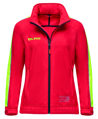 DLRG Softshell Jacke rot/gelb Marinepool -DAMEN-