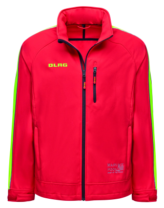 DLRG Softshell Jacke rot/gelb Marinepool -HERREN-