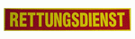 Rückenschild RETTUNGSDIENST