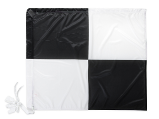 Zoningflagge schwarz/weiß geviertelt - 90 x 75 cm