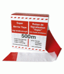 Folienabsperrband rot/weiß - 500 Meter x 80 mm