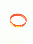 DLRG Silikonarmband Erw. rot/gelb