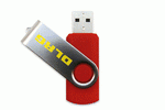 USB Stick 8 GB rot mit DLRG Aufdruck (gelb)
