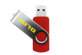 USB Stick 8 GB rot mit DLRG Aufdruck (gelb)