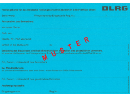 Prüfungskarte DRSA - Silber