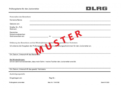 Prüfungskarte Junior-Retter
