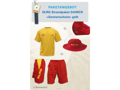 Strandpaket Sonnenschutz gelb Damen