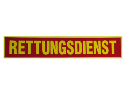 Rückenschild RETTUNGSDIENST