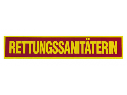 Rückenschild RETTUNGSSANITÄTERIN