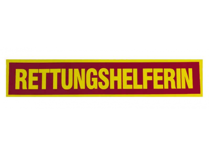 Rückenschild RETTUNGSHELFERIN