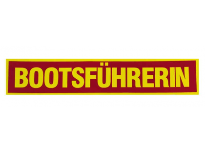Rückenschild BOOTSFÜHRERIN