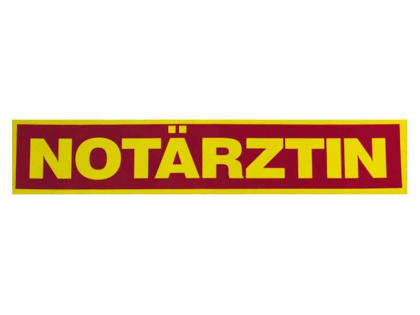 Rückenschild NOTÄRZTIN