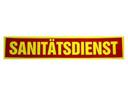 Rückenschild SANITÄTSDIENST