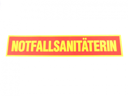 Rückenschild NOTFALLSANITÄTERIN