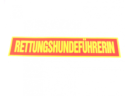 Rückenschild RETTUNGSHUNDEFÜHRERIN