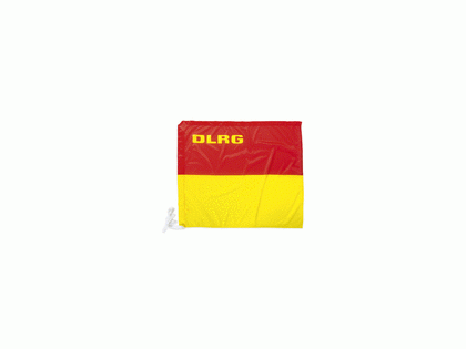 Zoningflagge rot/gelb mit DLRG Wortmarke 