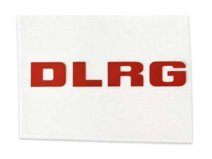 Aufkleber DLRG rückstrahlend, rot, 12,5 x2 cm