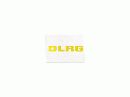 Aufkleber DLRG rückstrahlend, gelb, 12,5 x2 cm