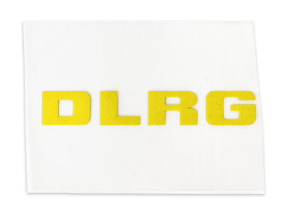 Aufkleber DLRG rückstrahlend, gelb, 12,5 x2 cm