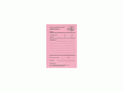 Fehlermeldekarte (rot) - à 50 Blatt