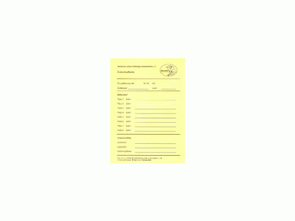 Zieleinlaufkarte (gelb) - à 50 Blatt