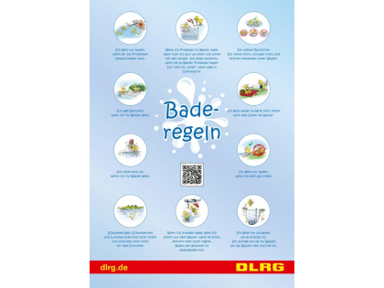 Plakat Baderegeln DIN A2