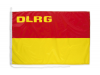 Flagge rot/gelb mit DLRG Wortmarke 150 x 100 cm
